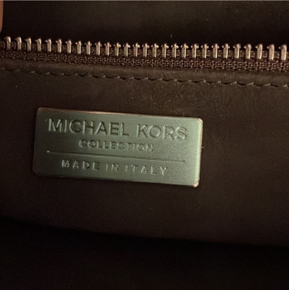 Michael Kors Collection Sedona Crescent Crossbody Bag in Luggage - Picture 8 of 15